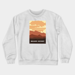 Mojave desert. USA, California . Retro travel poster Crewneck Sweatshirt